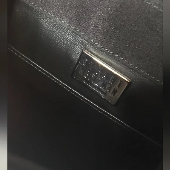 NWT STUART WEITZMAN-Small-black Fabric bag -magnetic snap crossbody evening bag - Picture 11 of 13